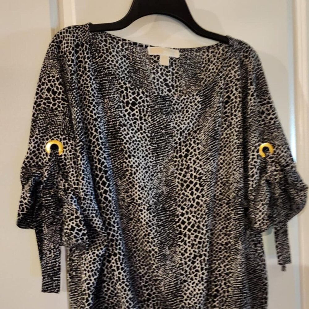 MK Black & White Blouse, 1X